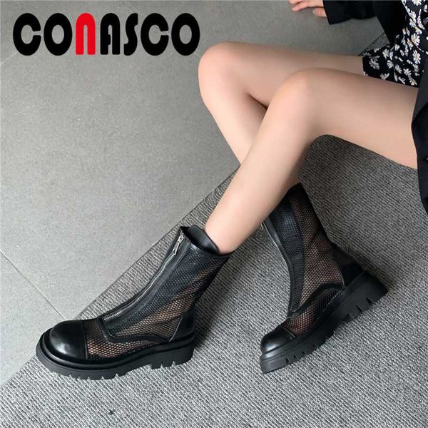conasco fashion genuine leather women mid-calf boots new mesh summer platforms boots zipper shoes woman fashion casual, Black
conasco fashion genuine leather women mid-calf boots new mesh summer platforms boots zipper shoes woman fashion casual, Black