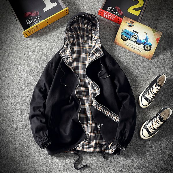 fall 2020 new two-sided hooded jacket casual breathable plaid loose jacket cotton high-quality hooded jackets coats, Black;brown
fall 2020 new two-sided hooded jacket casual breathable plaid loose jacket cotton high-quality hooded jackets coats, Black;brown