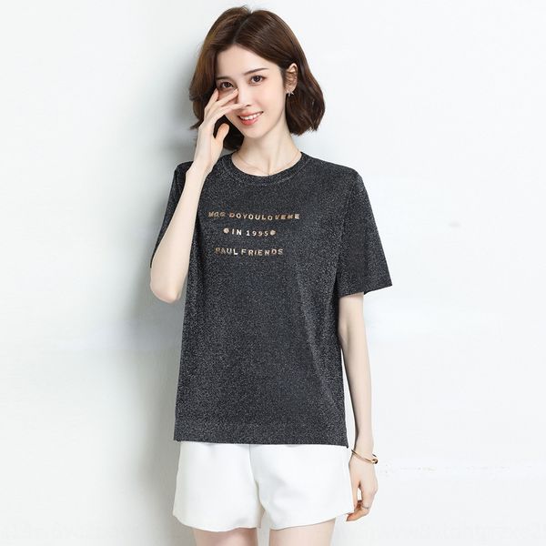 x0lcv women's ice silk t- sweater t-shirt 2020 new korean style summer short sleeve loose base shirt thin letter bright silk sweater to, White;black
x0lcv women's ice silk t- sweater t-shirt 2020 new korean style summer short sleeve loose base shirt thin letter bright silk sweater to, White;black