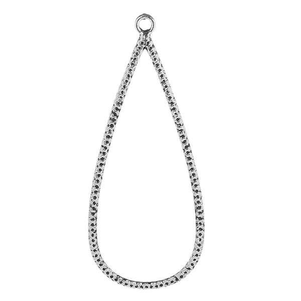 charm pendants teardrop antique silver hollow 57mm(2 2/8") x 23mm( 7/8, Bronze;silver