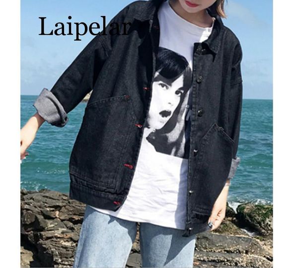 women's jackets laipelar coat women denim coats streetwear 2021 jean jacket harajuku black cowboy loose spring and autumn, Black;brown
women's jackets laipelar coat women denim coats streetwear 2021 jean jacket harajuku black cowboy loose spring and autumn, Black;brown