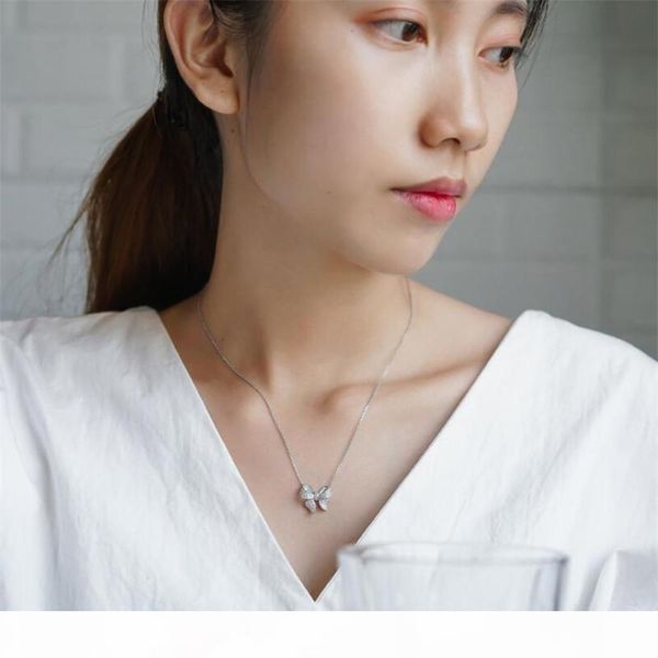 ins selling luxury jewelry sparkling real 925 sterling silver bow butterfly pendant pave white 5a zircon clavicle necklace with chain
ins selling luxury jewelry sparkling real 925 sterling silver bow butterfly pendant pave white 5a zircon clavicle necklace with chain