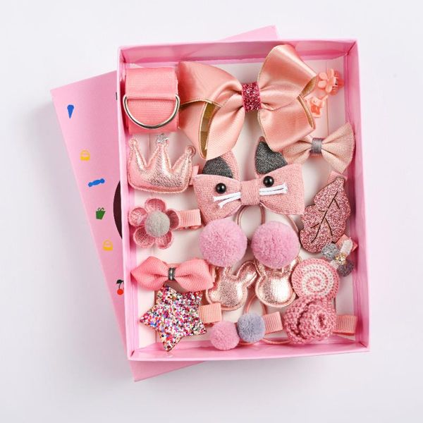 18 pcs/box children hair clip accessories set cartoon cute fabric bow flower baby hair headdress elastic ring girl hairpins gift, Slivery;white
18 pcs/box children hair clip accessories set cartoon cute fabric bow flower baby hair headdress elastic ring girl hairpins gift, Slivery;white
