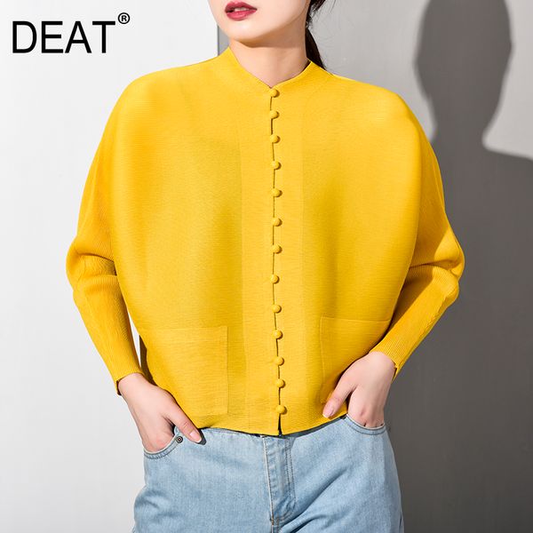 deat 2020 new spring summer stand collar long sleeve black loose pleated stitch temperament shirt women blouse fashion sa5660, White
deat 2020 new spring summer stand collar long sleeve black loose pleated stitch temperament shirt women blouse fashion sa5660, White