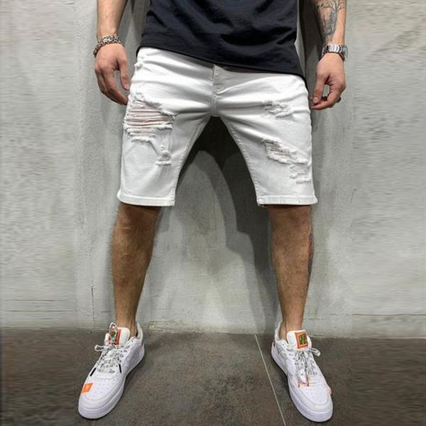 new summer comfy shorts jeans white men denim shorts casual knee length short hole jeans for men slim, White;black
new summer comfy shorts jeans white men denim shorts casual knee length short hole jeans for men slim, White;black