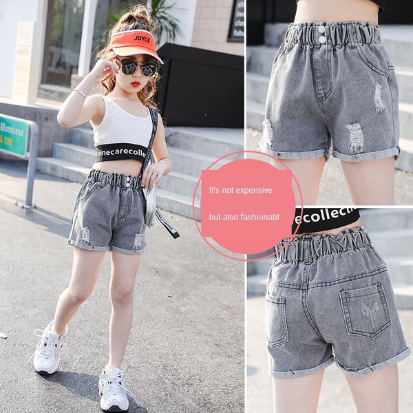 n4a4c girls' denim 2020 summer clothes korean style all-match foreign style pants medium and big girl's and pants shorts smoke gra, Blue
n4a4c girls' denim 2020 summer clothes korean style all-match foreign style pants medium and big girl's and pants shorts smoke gra, Blue