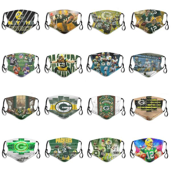 

2020 new luxury designer 5 layer dust masks men and women rugby team packers fashion men and women breathable face mask pm2.5