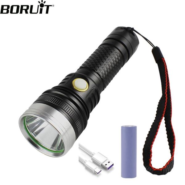 Boruit G2 Sst40 Led Powerful 3-mode Type-c Rechargeable 21700 Torch 1600ml Tactical Bike Light For Camping Hunting