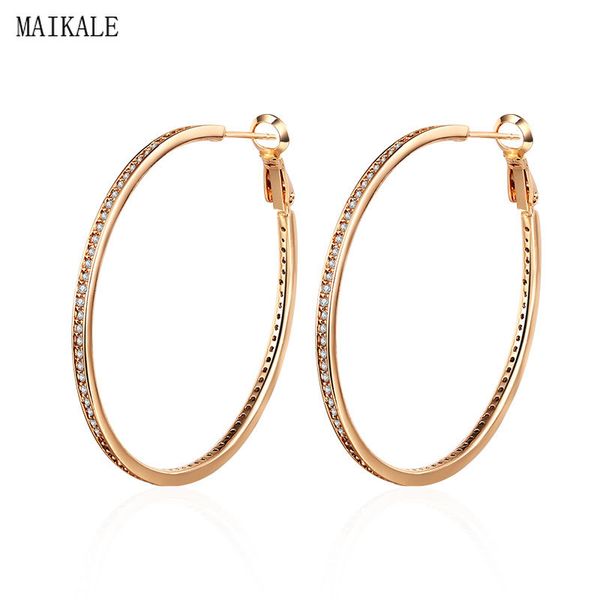 maikale simple zircon hoop earrings big circle earings for women gold silver color cubic zirconia fashion jewelry gift 3.5/4.5cm, Golden;silver
maikale simple zircon hoop earrings big circle earings for women gold silver color cubic zirconia fashion jewelry gift 3.5/4.5cm, Golden;silver