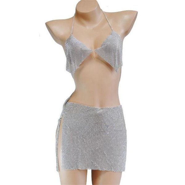 luxury rhinestone bra chain metal body chain split package hip skirt suit bra skirt set body chain t200508, Silver
luxury rhinestone bra chain metal body chain split package hip skirt suit bra skirt set body chain t200508, Silver