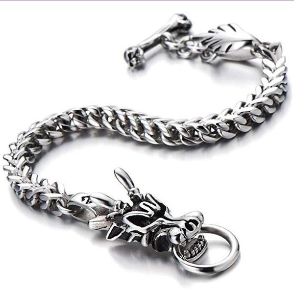 wholesale 10 pcs stainless steel chinese dragon link chain bracelet for party gift fluorite stone jewelry, Black
wholesale 10 pcs stainless steel chinese dragon link chain bracelet for party gift fluorite stone jewelry, Black