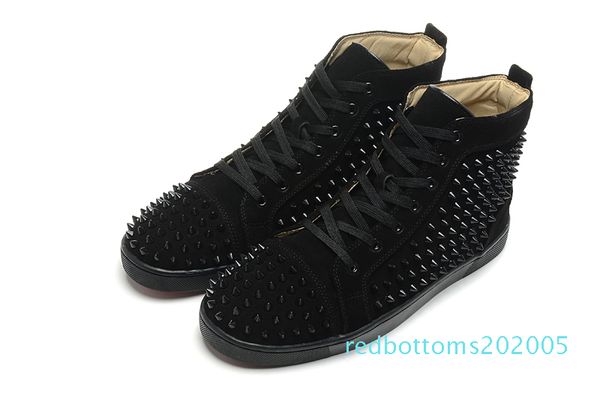 original box red sneakers for men women red bottom spike shoes fashion luxury designer shoes high leather wedding party shoes r05, Black
original box red sneakers for men women red bottom spike shoes fashion luxury designer shoes high leather wedding party shoes r05, Black