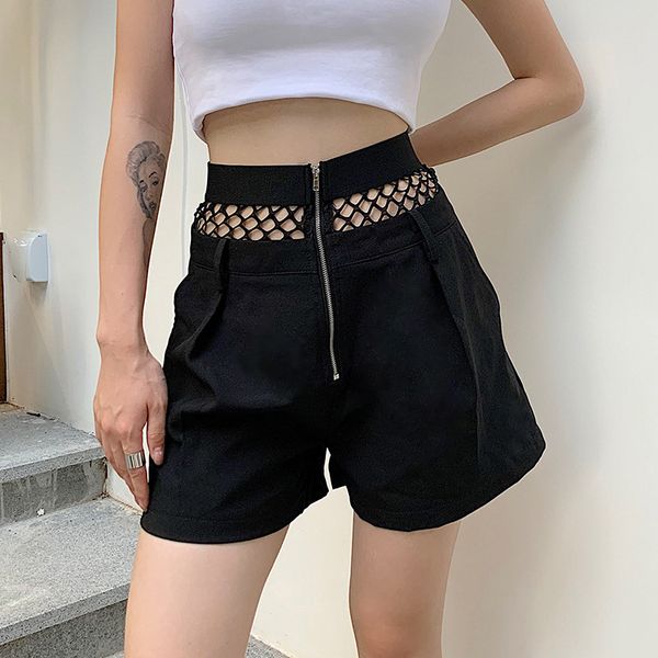 women's shorts suit hollow out zipper black color basic short pants elegant ladies bottoms for girls clothes, White;black
women's shorts suit hollow out zipper black color basic short pants elegant ladies bottoms for girls clothes, White;black