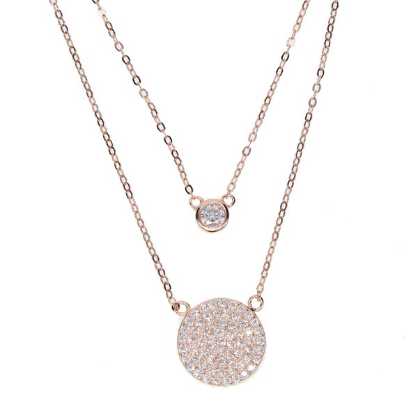 925 sterling silver factory fine fashion big micro pave cz disco charm double layer elegant silver cz necklace
925 sterling silver factory fine fashion big micro pave cz disco charm double layer elegant silver cz necklace
