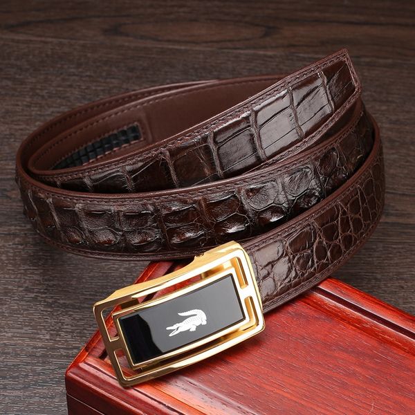 crocodile leather automatic buckle all-match men's belt crocodile bone leather belt men's, Black;brown
crocodile leather automatic buckle all-match men's belt crocodile bone leather belt men's, Black;brown