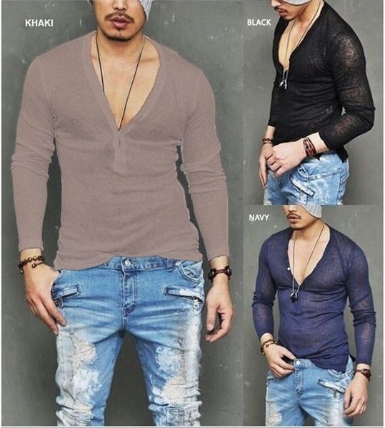 mens конструктора сплошного цвета tshirts мода длинные рукава тонкий вскользь тройники mens лета v шеи tops, White;black
mens конструктора сплошного цвета tshirts мода длинные рукава тонкий вскользь тройники mens лета v шеи tops, White;black