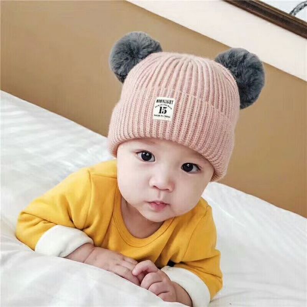 cartoon double ball knitted autumn new cap cap knitted baby baby hat children wool hat mz5191, Blue;gray
cartoon double ball knitted autumn new cap cap knitted baby baby hat children wool hat mz5191, Blue;gray