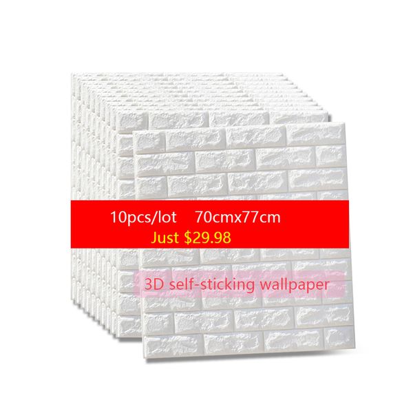 10pcs household environment friendly modern 3d wall stickers living room bedding room self adhesive waterproof brick wallpaper
10pcs household environment friendly modern 3d wall stickers living room bedding room self adhesive waterproof brick wallpaper