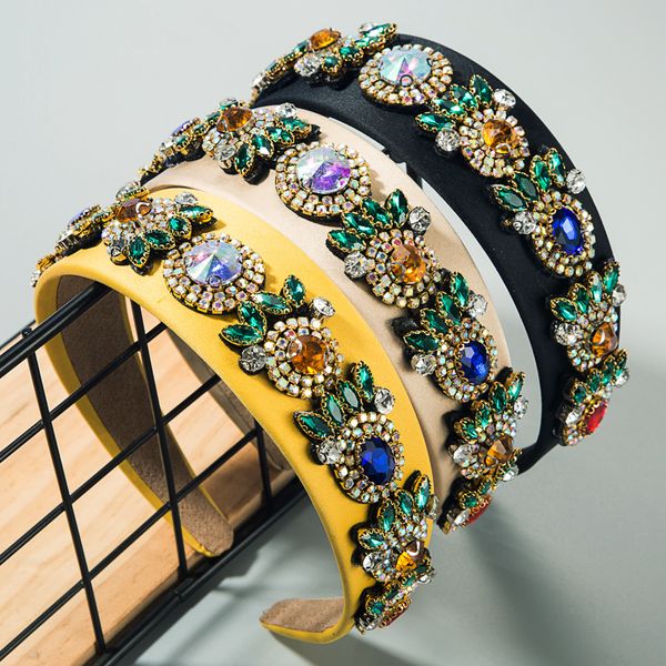 season hair band women's wide edge super flash fabric inlaid rhinestone headband anti-slip women's hair accessories, Silver
season hair band women's wide edge super flash fabric inlaid rhinestone headband anti-slip women's hair accessories, Silver