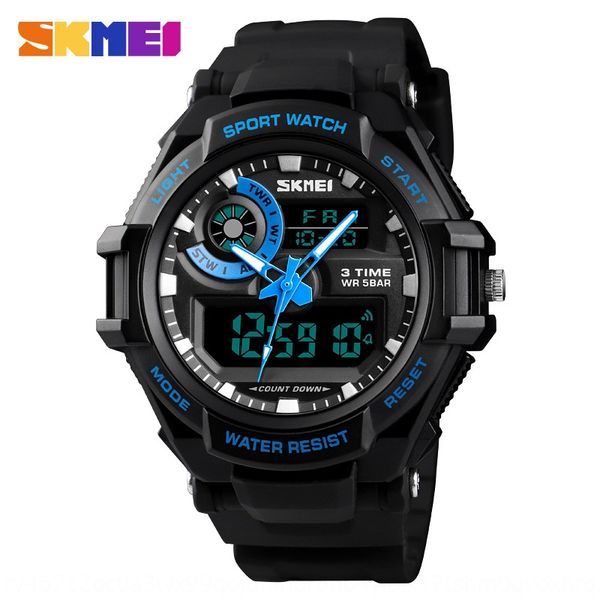 skmei new outdoor sports multifunctional electronic outdoor sports electronic watch timing three-time dual display watch, Blue
skmei new outdoor sports multifunctional electronic outdoor sports electronic watch timing three-time dual display watch, Blue