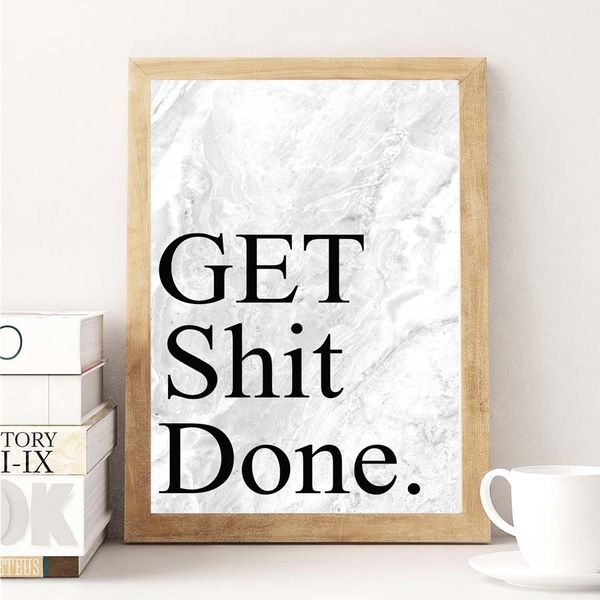 poster get shit done life quote wall art marble background canvas print modern picture for living room home decoration no frame
poster get shit done life quote wall art marble background canvas print modern picture for living room home decoration no frame
