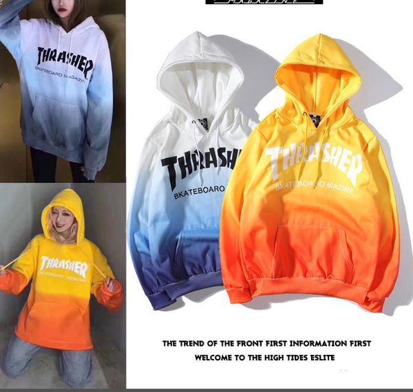 19fw usa popular logo thrasher flame tie-dye gradient hoodie for both men women hoodie c9180, Black
19fw usa popular logo thrasher flame tie-dye gradient hoodie for both men women hoodie c9180, Black