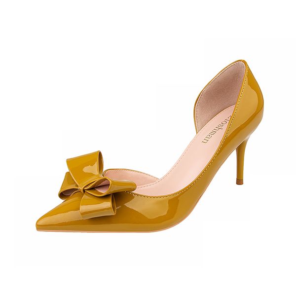 2020 autumn women dress pumps olive green patent leather thin high heels butterfly-knot for lady slip-on stilettos wedding shoes, Black
2020 autumn women dress pumps olive green patent leather thin high heels butterfly-knot for lady slip-on stilettos wedding shoes, Black