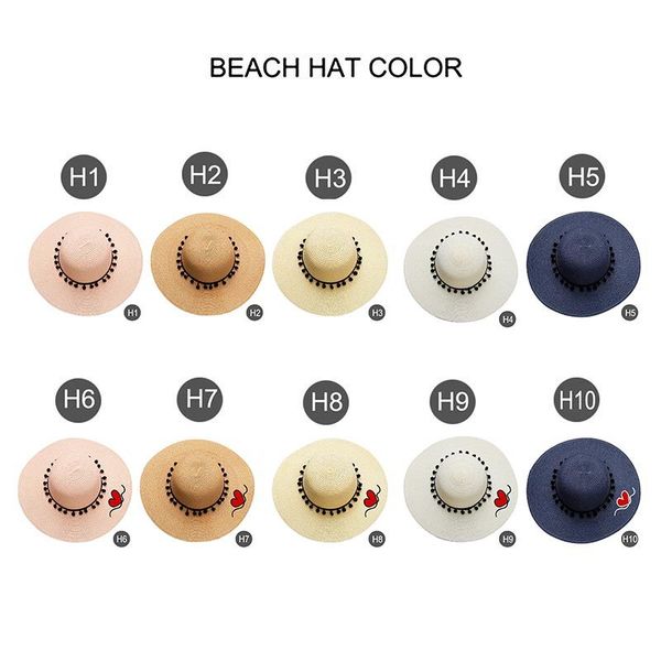 personalized custom embroidery straw text name beach sun for women's summer hat black pompon female sunshade caps y200619, Blue;gray
personalized custom embroidery straw text name beach sun for women's summer hat black pompon female sunshade caps y200619, Blue;gray