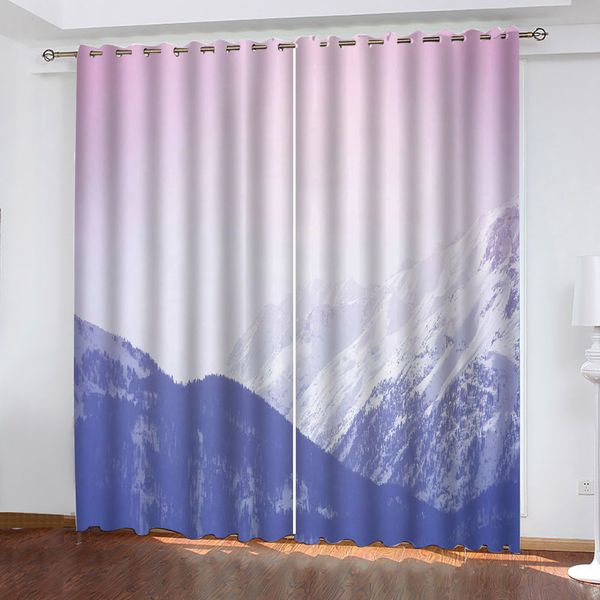 3d window curtain pink background snow mountain luxury blackout for living room decoration curtains
3d window curtain pink background snow mountain luxury blackout for living room decoration curtains
