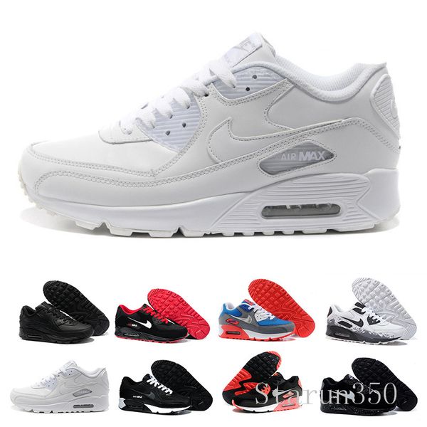 2018 cushion 90 casual shoes men 90 new casual sports shoe size 36-45 hu-9c, Black