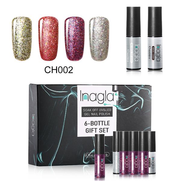 inagla 6pieces/set manicure nail gel gift set starry bling color gel varnish nail art sets tools for manicure polish, Red;pink
inagla 6pieces/set manicure nail gel gift set starry bling color gel varnish nail art sets tools for manicure polish, Red;pink