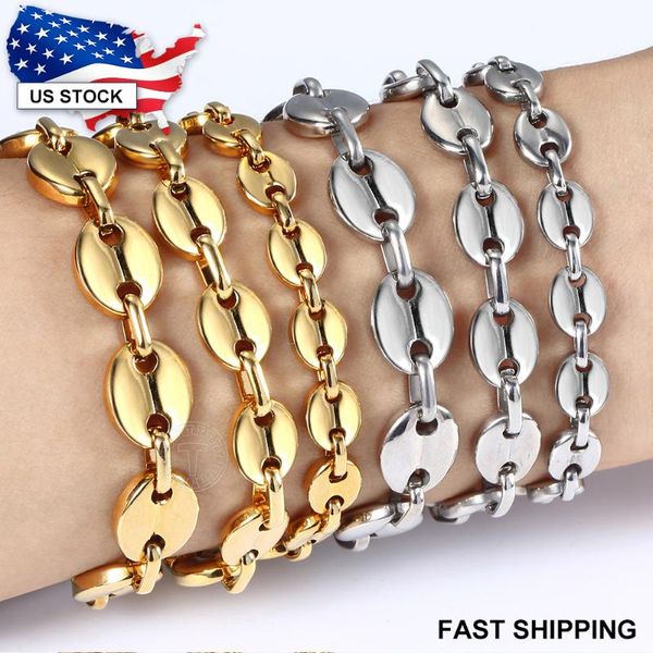 7/9/11mm coffee beans link chain gold silver color stainless steel bracelet for women men rope jewelry gifts wristband lkbm169, Black
7/9/11mm coffee beans link chain gold silver color stainless steel bracelet for women men rope jewelry gifts wristband lkbm169, Black