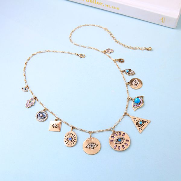 balanbiu hyperbole street style geometric crystal resin evil eyes pendant necklace for women vintage gold color fashion jewelry, Silver
balanbiu hyperbole street style geometric crystal resin evil eyes pendant necklace for women vintage gold color fashion jewelry, Silver