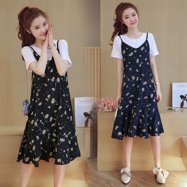 2020 summer pendant dress fashion new short-sleeved korean style internet celebrity suspender dress flounced two-piece suit, Black;gray
2020 summer pendant dress fashion new short-sleeved korean style internet celebrity suspender dress flounced two-piece suit, Black;gray