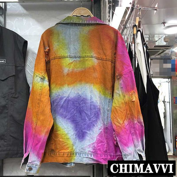 2020 spring and autumn new bf wind jeans coat all-match women's retro color tie-dye denim jacket loose cowboy coat, Black;brown
2020 spring and autumn new bf wind jeans coat all-match women's retro color tie-dye denim jacket loose cowboy coat, Black;brown