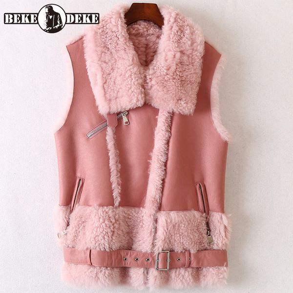women's vests winter sheepskin wool splice vest women casual zipper medium long waistcoat streetwear pink real fur warm sleeveless jack, Black;white
women's vests winter sheepskin wool splice vest women casual zipper medium long waistcoat streetwear pink real fur warm sleeveless jack, Black;white