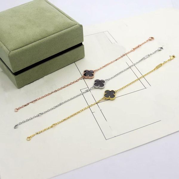 europe america fashion lady women brass single motifs onyx mother of pearl malachite carnelian four leaf flower 18k gold chain bracelets, Black
europe america fashion lady women brass single motifs onyx mother of pearl malachite carnelian four leaf flower 18k gold chain bracelets, Black