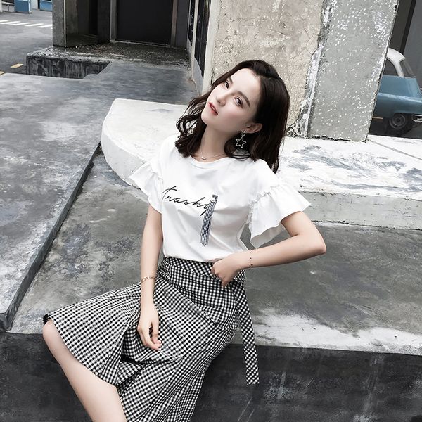 women's suit 2020 summer new short-sleeved t-shirt plaid skirt t-shirt plaid skirt two-piece set cold style fashion two-piece set, Gray
women's suit 2020 summer new short-sleeved t-shirt plaid skirt t-shirt plaid skirt two-piece set cold style fashion two-piece set, Gray