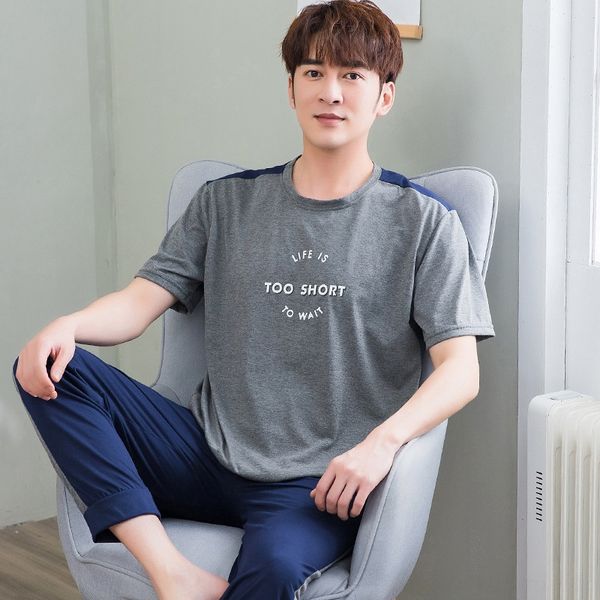 yilong 2020 new pajamas men's cotton short-sleeved trousers youth autumn leisure clothes home clothes home furnishing clothing set t, Blue;red
yilong 2020 new pajamas men's cotton short-sleeved trousers youth autumn leisure clothes home clothes home furnishing clothing set t, Blue;red