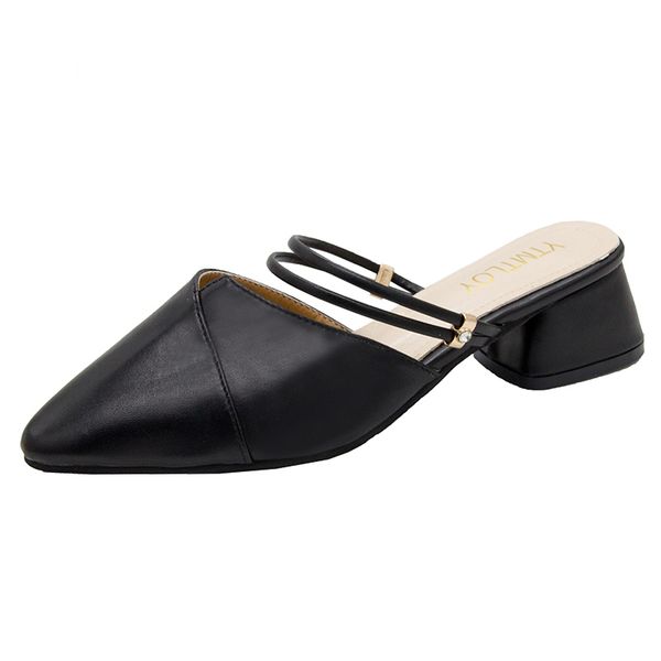 party chic women mules slipper pointed toe block strap closed shallow high heels shoes sandals black beige square heel pumps
party chic women mules slipper pointed toe block strap closed shallow high heels shoes sandals black beige square heel pumps