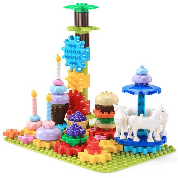 larger particle block rotary party & baseplate children puzzle assembly toys both boy and girl
larger particle block rotary party & baseplate children puzzle assembly toys both boy and girl