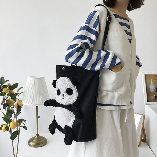 girls cute panda canvas handbag for teenager youth student korean fashion ecology fabric kawaii open stylish back messenger bag
girls cute panda canvas handbag for teenager youth student korean fashion ecology fabric kawaii open stylish back messenger bag