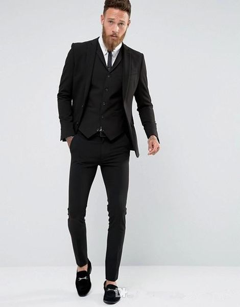 black mens suits slim fit groomsmen wedding tuxedos for men designer blazers formal dress suit (jacket+pants+vest), White;black
black mens suits slim fit groomsmen wedding tuxedos for men designer blazers formal dress suit (jacket+pants+vest), White;black