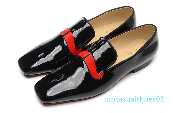 luxury mens square toe red bottom oxfords black patent leather dress shoes designer loafer wedding shoe sj t03
luxury mens square toe red bottom oxfords black patent leather dress shoes designer loafer wedding shoe sj t03