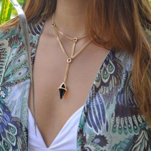 new style double layer pendant necklace fashion punk geometric metal chain necklaces for women boho party jewelry gift, Silver
new style double layer pendant necklace fashion punk geometric metal chain necklaces for women boho party jewelry gift, Silver