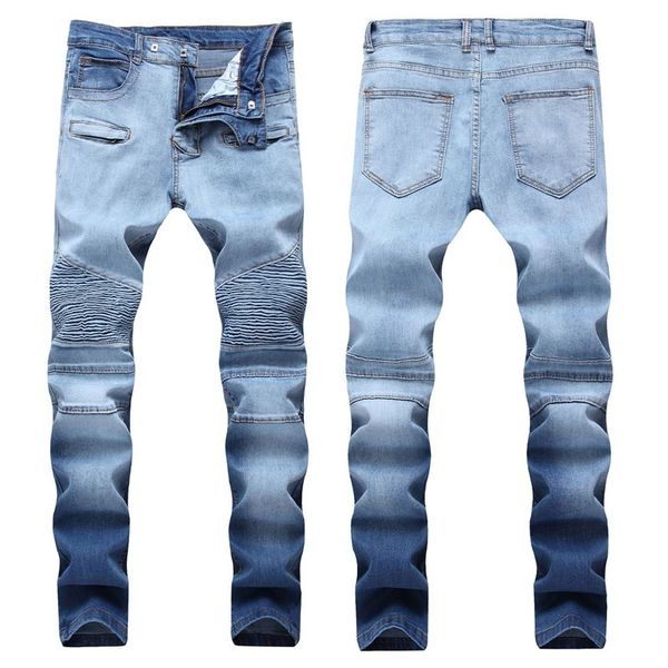 men distressed ripped skinny jeans fashion mens jeans slim motorcycle moto biker causal mens denim pants hip hop men jeans v1bz, Blue
men distressed ripped skinny jeans fashion mens jeans slim motorcycle moto biker causal mens denim pants hip hop men jeans v1bz, Blue