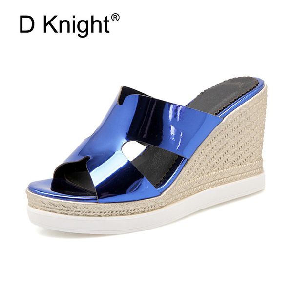 big size 33-43 summer woman shoes platform metallic leather pink slides wedge beach high heel slippers for women blue lady shoes, Black
big size 33-43 summer woman shoes platform metallic leather pink slides wedge beach high heel slippers for women blue lady shoes, Black