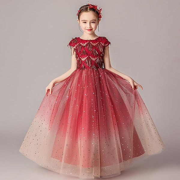 2020 fashion applique beading flower children's elegant dresses for girls dresses for the communion ceremony, Red;yellow
2020 fashion applique beading flower children's elegant dresses for girls dresses for the communion ceremony, Red;yellow