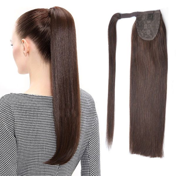 length 16"-30" 100% remy human brazilian hair black color ponytail horsetail clips in/on human hair extension dark brown color
length 16"-30" 100% remy human brazilian hair black color ponytail horsetail clips in/on human hair extension dark brown color