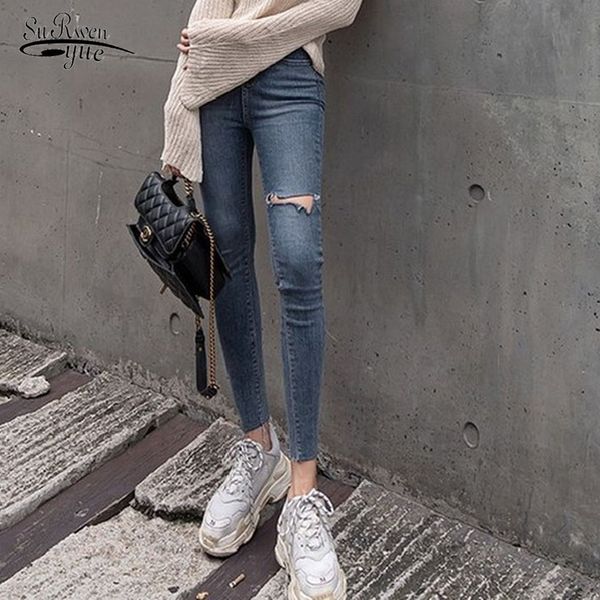 women's jeans stretchy high waist woman skinny pencil ripped hole elastic 2021 denim trousers plus size womens clothing 10396, Blue
women's jeans stretchy high waist woman skinny pencil ripped hole elastic 2021 denim trousers plus size womens clothing 10396, Blue